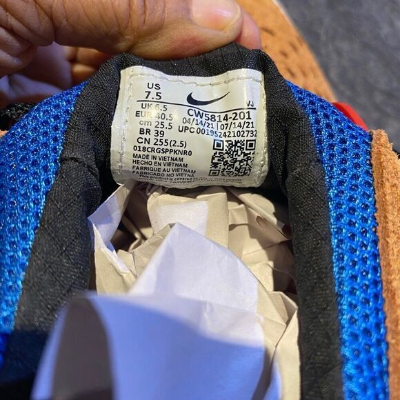 Nike Free Run Trail Dark Russet Blue Nebula Size 7.5 - Picture 11 of 11